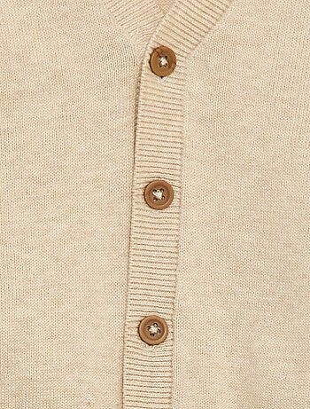 Vest van dun tricot met V-hals