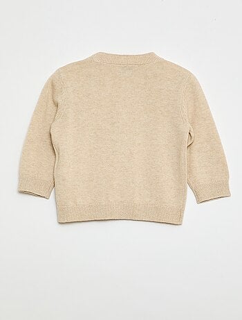 Vest van dun tricot met V-hals