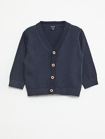 Vest van dun tricot met V-hals