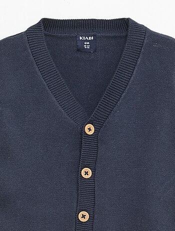 Vest van dun tricot met V-hals