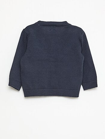 Vest van dun tricot met V-hals