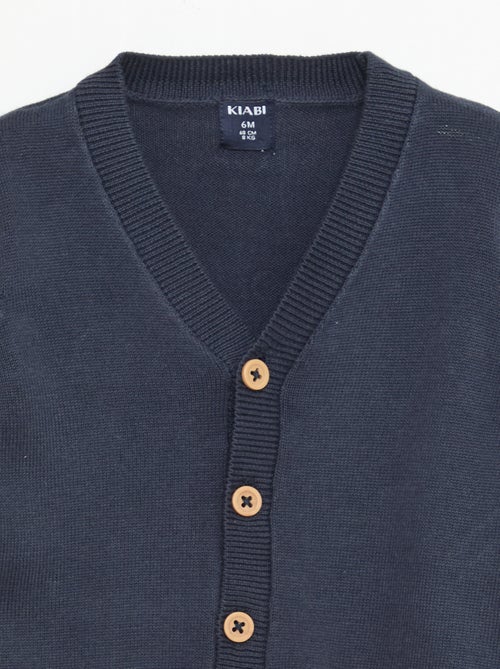 Vest van dun tricot met V-hals - Kiabi