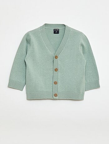 Vest van dun tricot met V-hals
