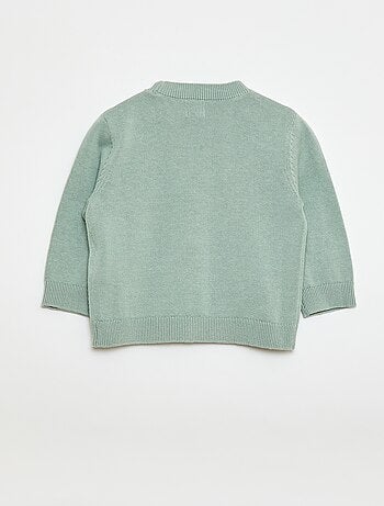 Vest van dun tricot met V-hals