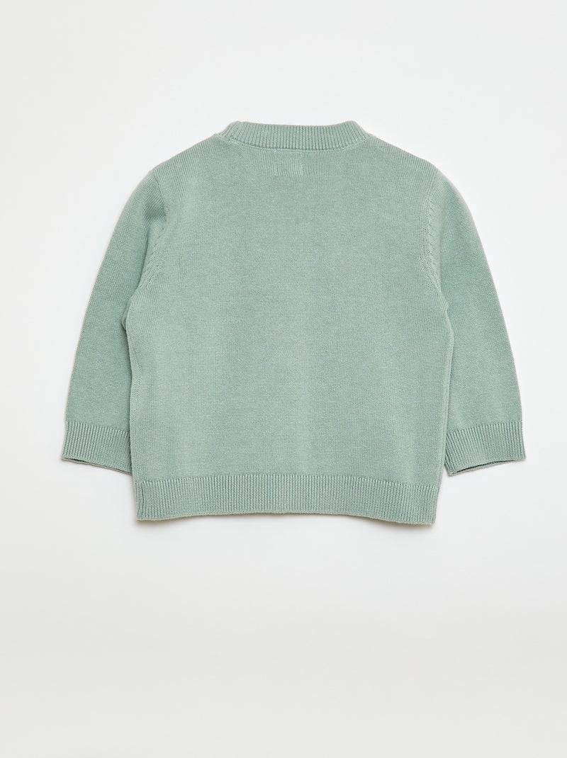 Vest van dun tricot met V-hals Blauw - Kiabi