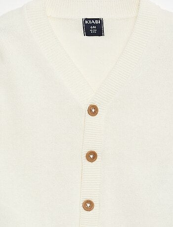 Vest van dun tricot met V-hals