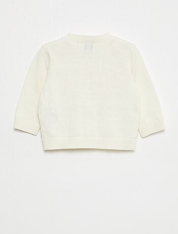 Vest van dun tricot met V-hals
