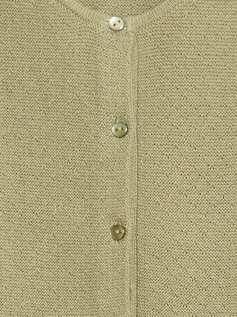 Vest van fantasie ajourgebreide stof Groen - Kiabi