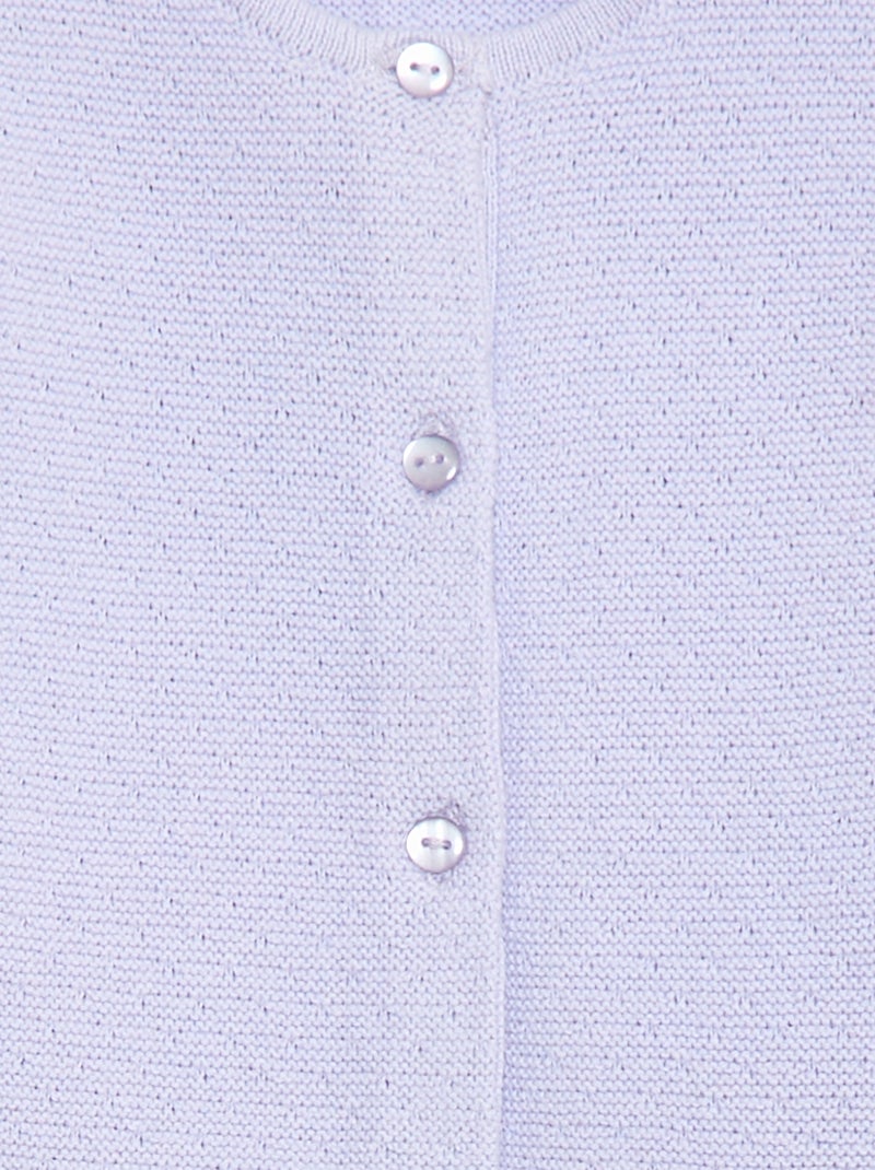 Vest van fantasie ajourgebreide stof Paars - Kiabi