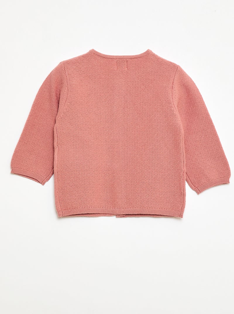 Vest van fantasie ajourgebreide stof Rose - Kiabi