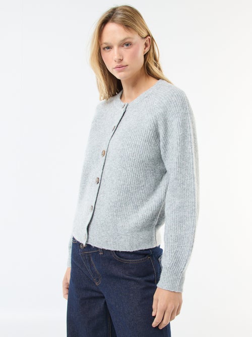 Vest van grof gebreid tricot - Kiabi