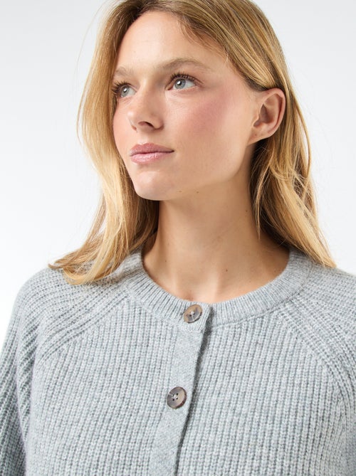 Vest van grof gebreid tricot - Kiabi