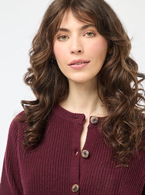 Vest van grof gebreid tricot - Kiabi