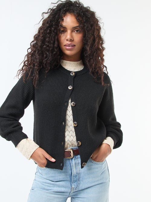 Vest van grof gebreid tricot - Kiabi