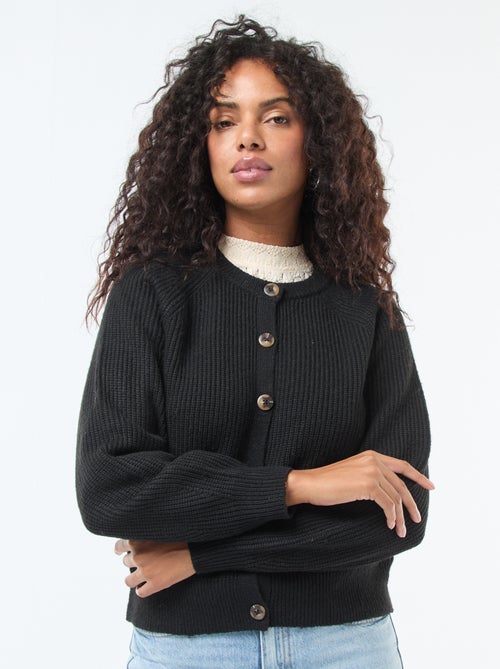 Vest van grof gebreid tricot - Kiabi