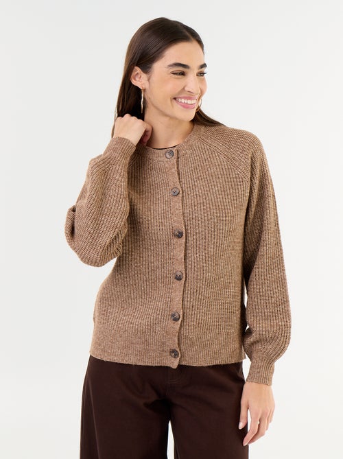 Vest van grofgebreide stof - Kiabi