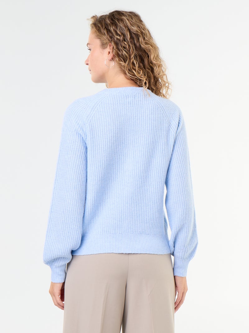 Vest van grofgebreide stof Blauw - Kiabi