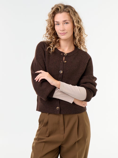 Vest van grofgebreide stof - Kiabi