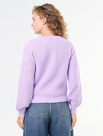 Vest van grofgebreide stof