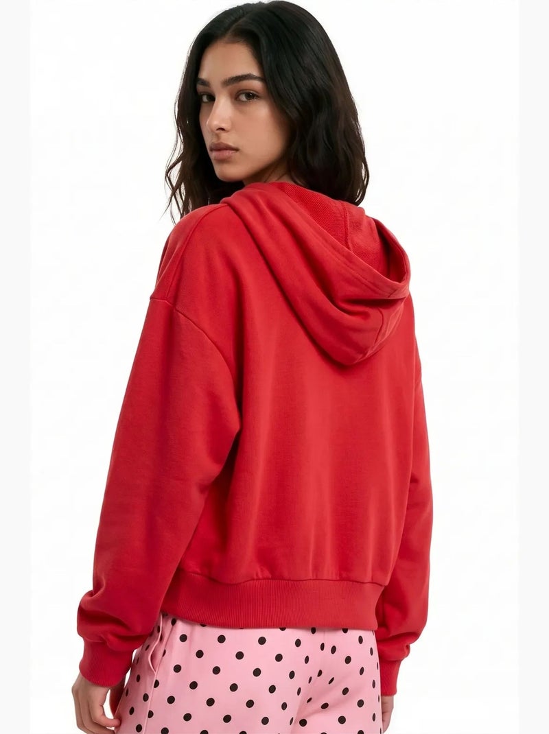 Vest van katoenmix busem Rood - Kiabi