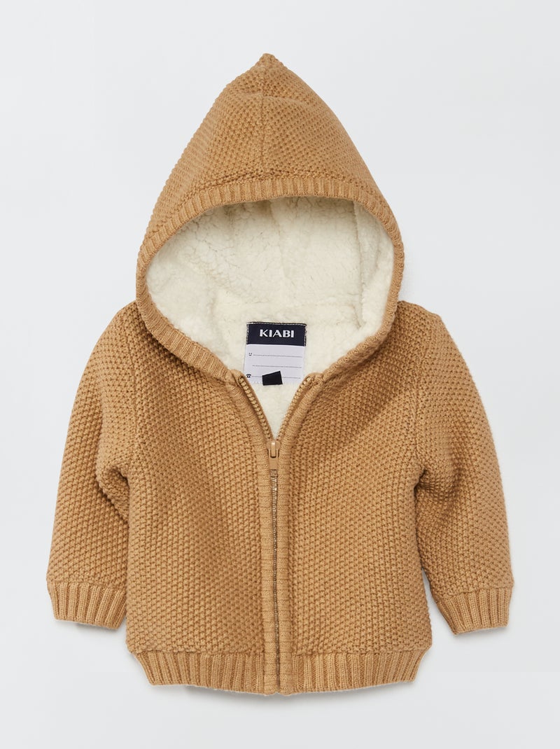 Vest van tricot en met schapenvacht effect BIEGE - Kiabi