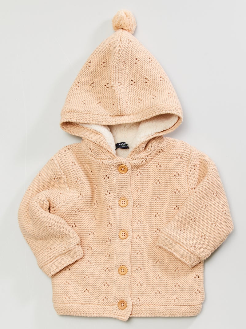 Vest van tricot met capuchon BIEGE - Kiabi