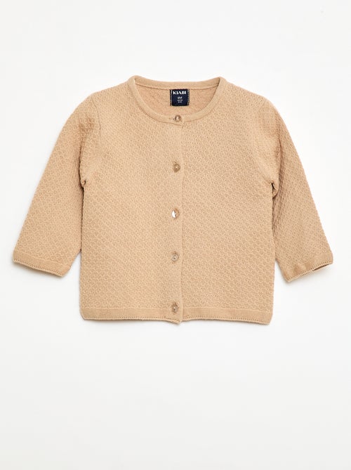 Vest van tricotsteek in effen kleur - Kiabi