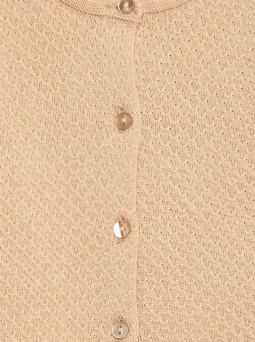 Vest van tricotsteek in effen kleur - Kiabi