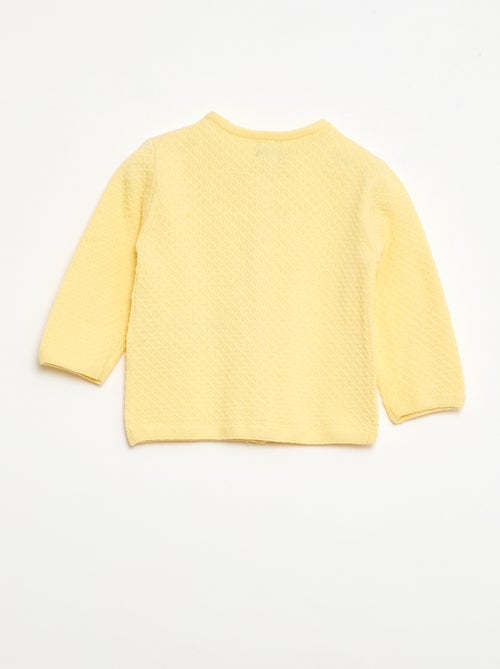 Vest van tricotsteek in effen kleur - Kiabi