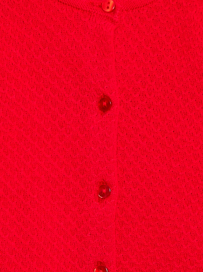 Vest van tricotsteek in effen kleur Rood - Kiabi