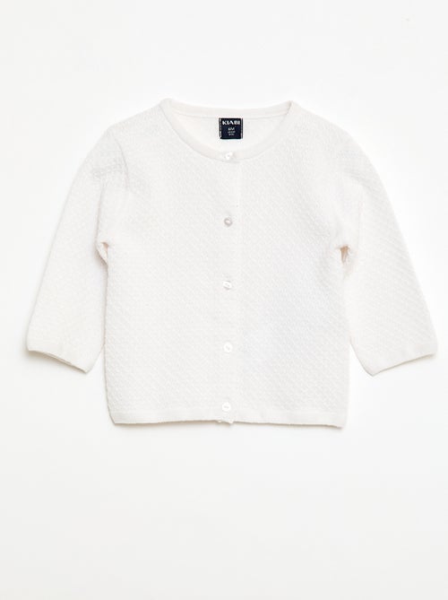 Vest van tricotsteek in effen kleur - Kiabi