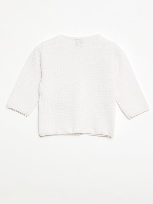 Vest van tricotsteek in effen kleur - Kiabi