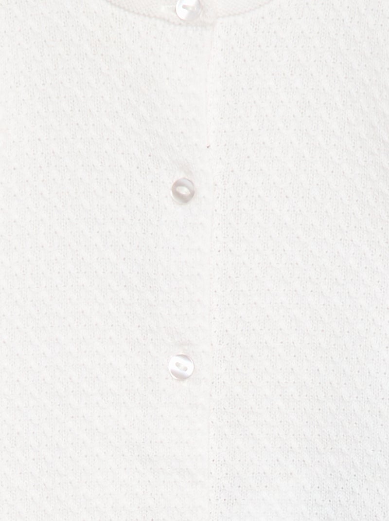 Vest van tricotsteek in effen kleur Wit - Kiabi