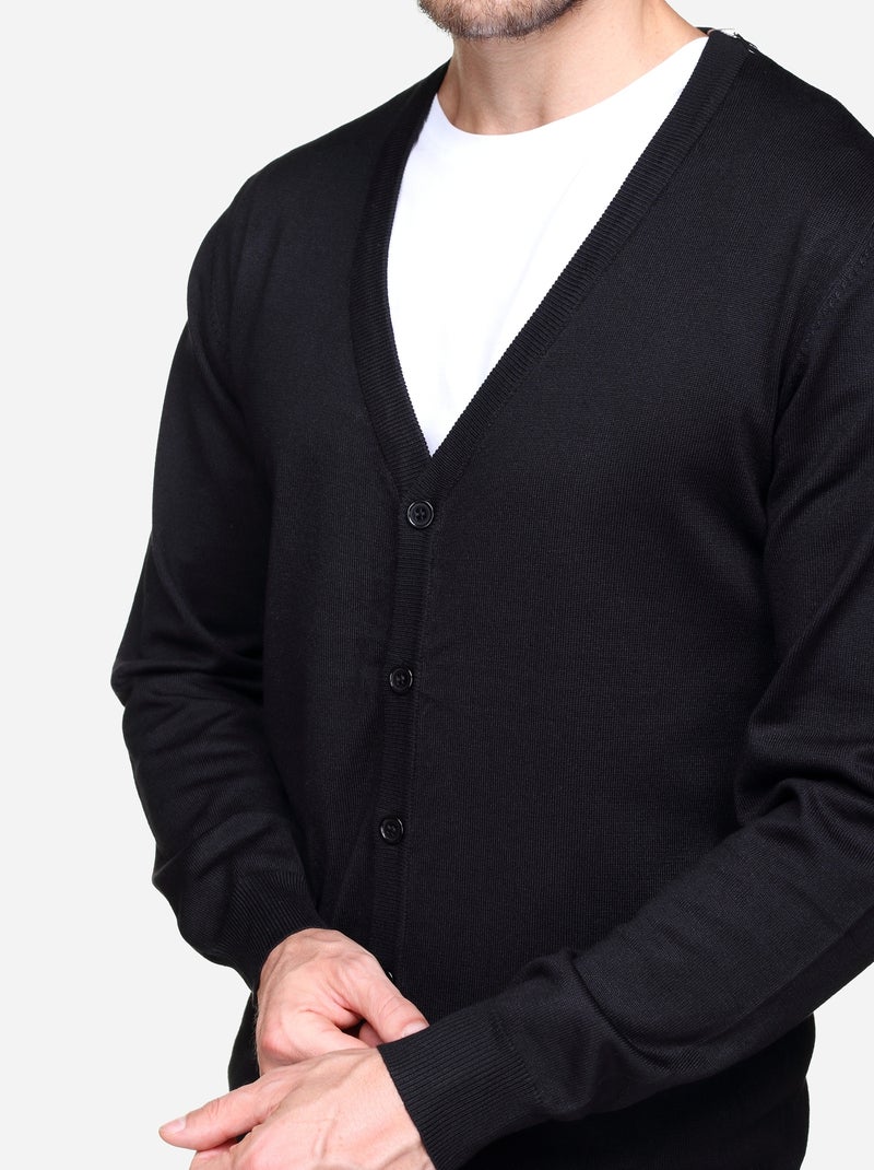 Vest van zachte stof - Frilivin Zwart - Kiabi