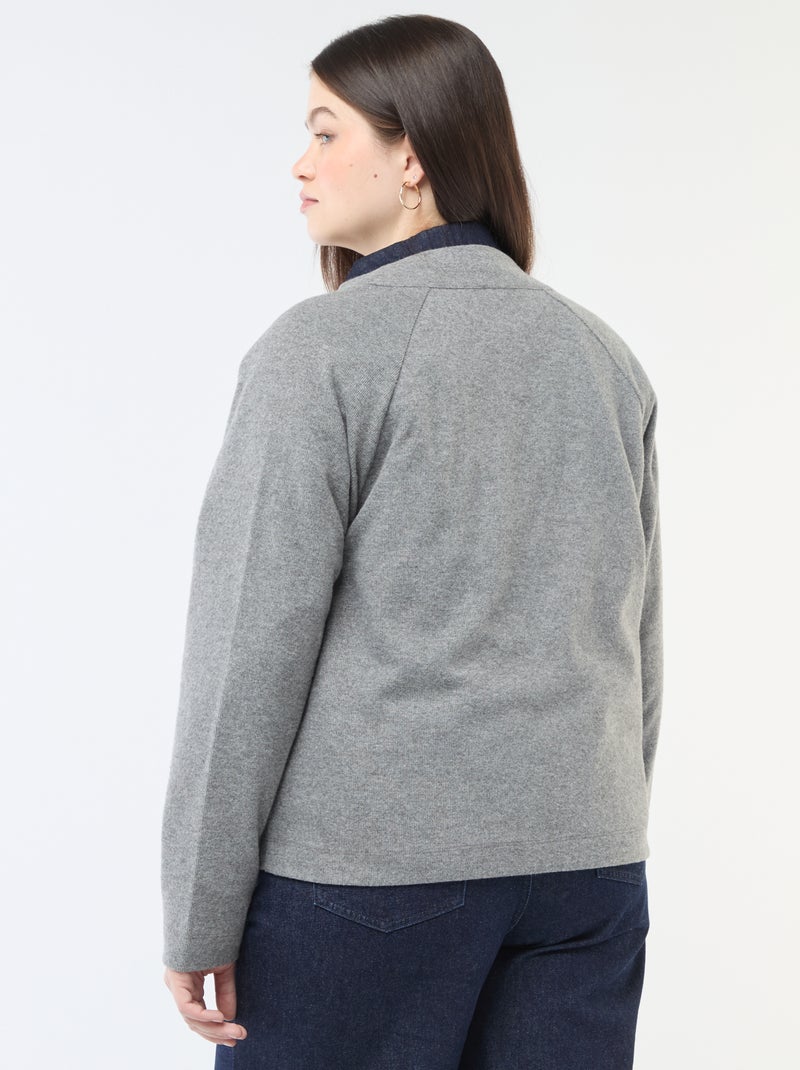 Vest van zachte tricot Grijs - Kiabi
