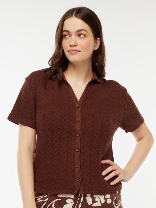 Vestachtig T-shirt van haakwerk - Kiabi