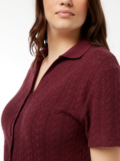 Vestachtig T-shirt van haakwerk - Kiabi