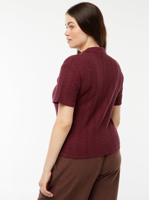 Vestachtig T-shirt van haakwerk - Kiabi