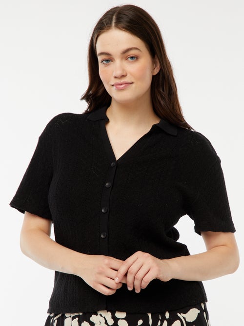 Vestachtig T-shirt van haakwerk - Kiabi