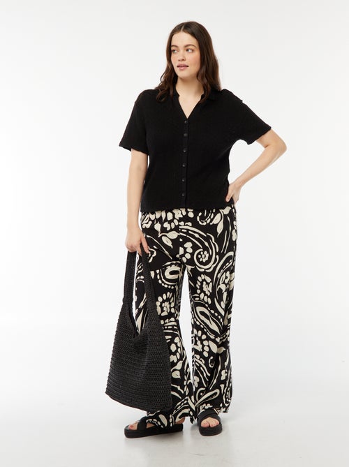 Vestachtig T-shirt van haakwerk - Kiabi