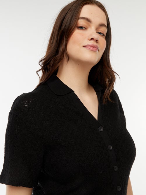 Vestachtig T-shirt van haakwerk - Kiabi