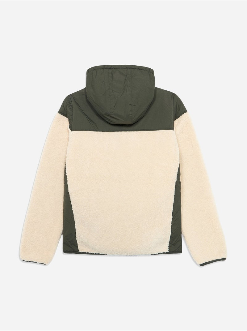 Veste à capuche - k-way Blanc Kaki - Kiabi