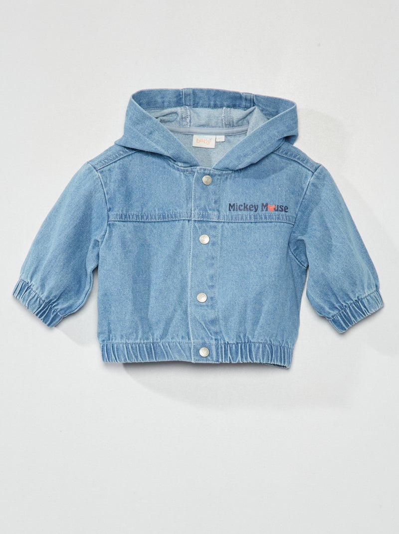 Veste à capuche en denim 'Mickey' Bleu - Kiabi
