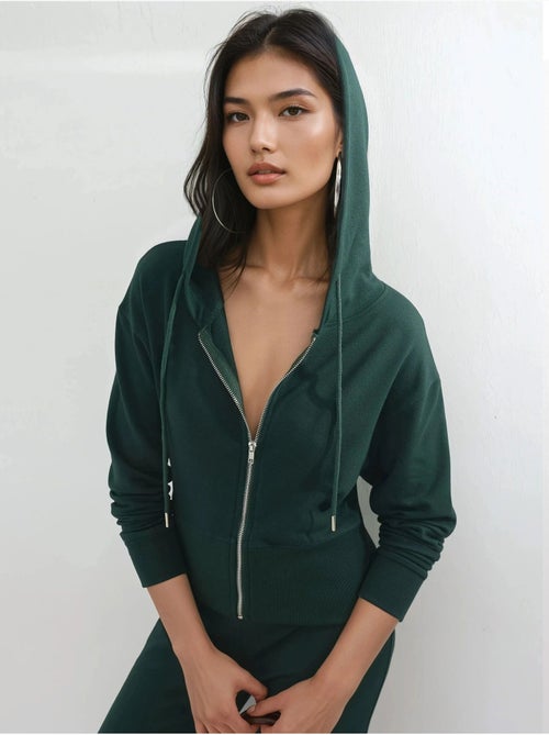 Veste à capuche et manches longues busem - Kiabi Veste à capuche et manches longues busem - Kiabi