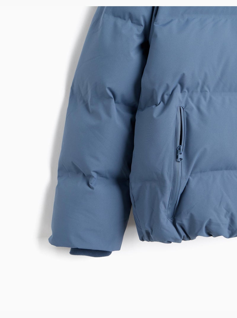 Veste à capuche matelassée, mo fashion Bleu - Kiabi