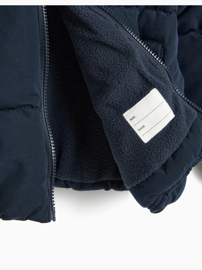 Veste à capuche matelassée, mo fashion Bleu - Kiabi