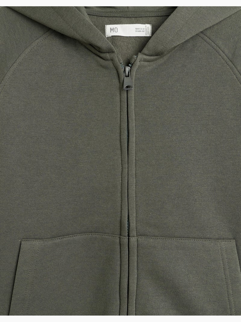 Veste à capuche, mo fashion Vert - Kiabi