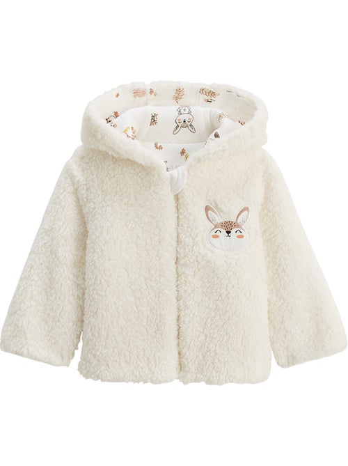 Veste à capuche zippé bébé en sherpa Chou lapinou - Kiabi
