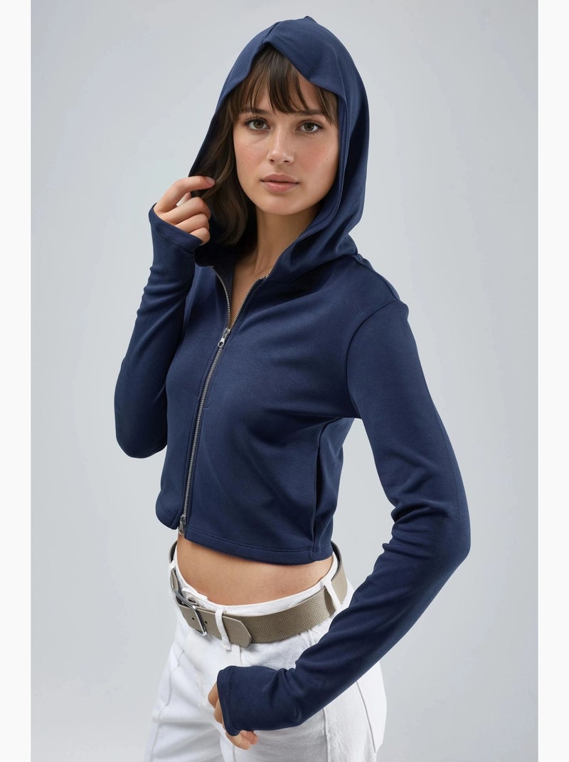 Veste à capuche zippée et coupe classique busem Bleu marine - Kiabi