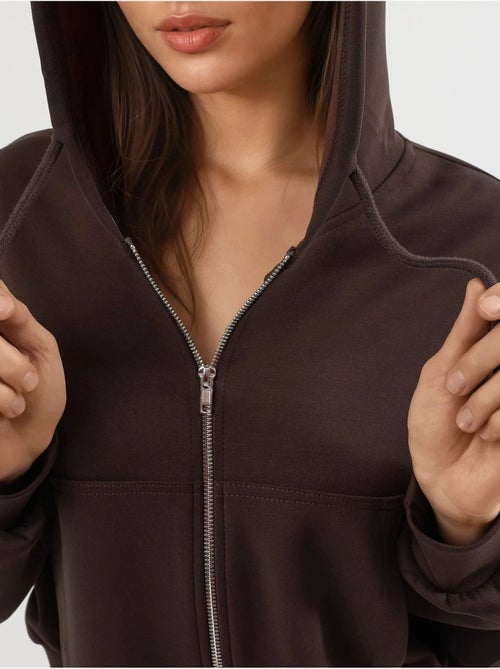 Veste à capuche zippée et coupe décontractée busem - Kiabi